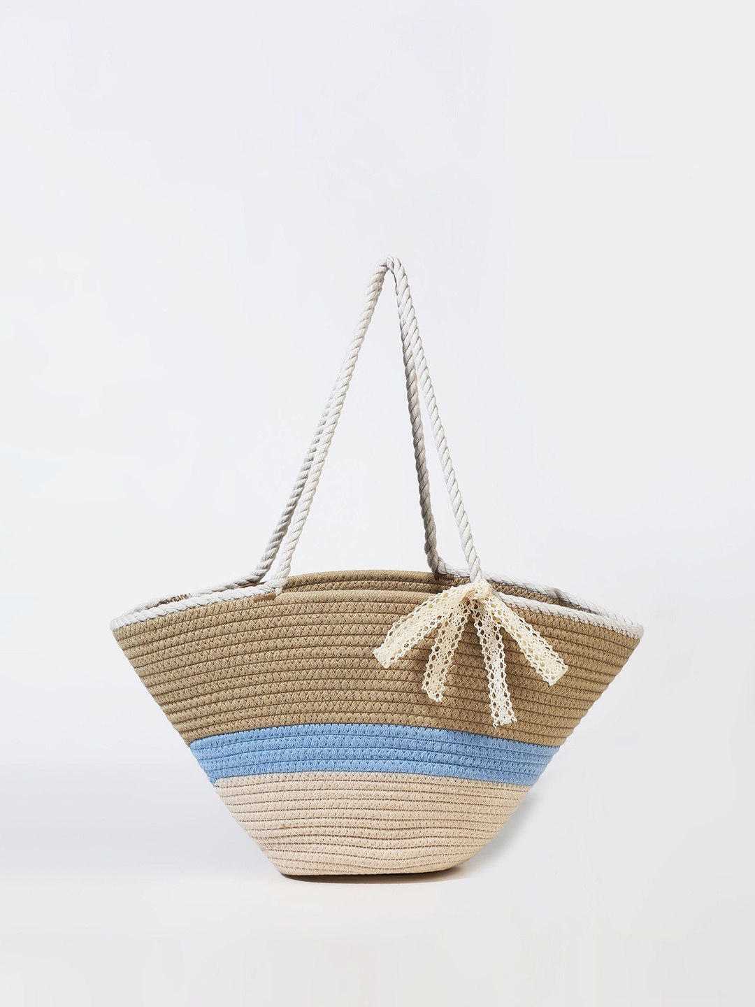 

LULU & SKY Structured Handheld Bag with Tasselled, Multi