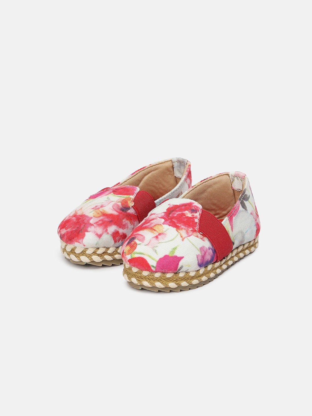 

MINI KLUB Girls Printed PU Espadrilles, Pink