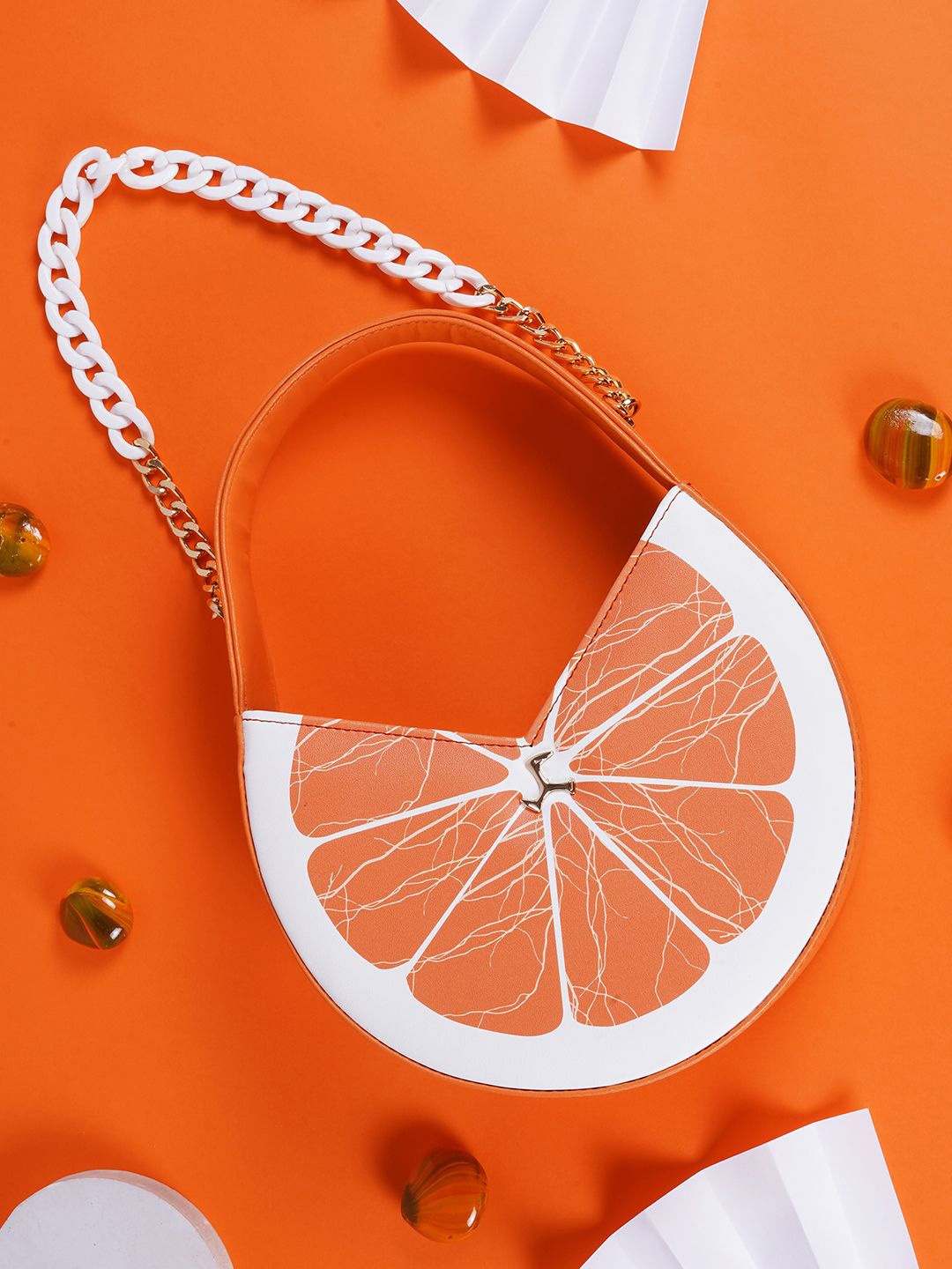 

Mochi Structured Shoulder Bag, Orange