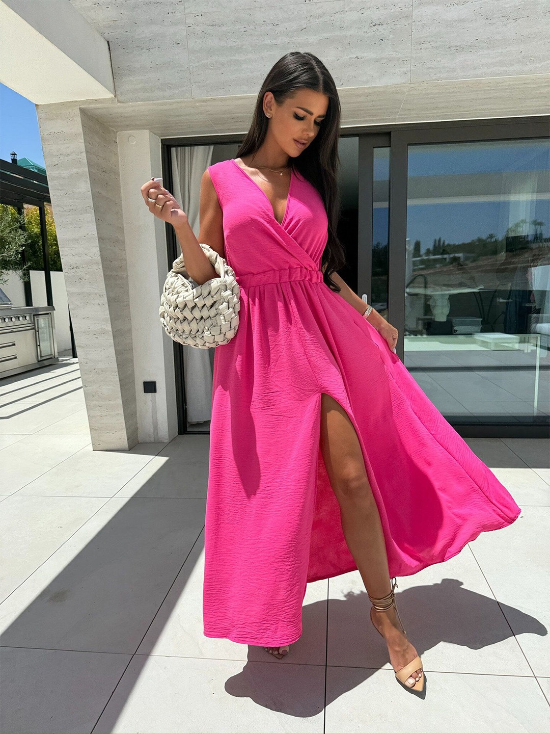 

StyleCast x Revolte Maxi Dress, Fuchsia