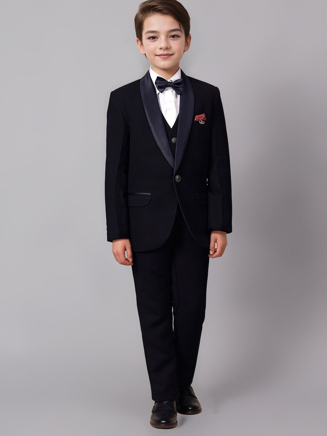 

BAESD Boys Single Breasted Five-Piece Party Suit, Navy blue