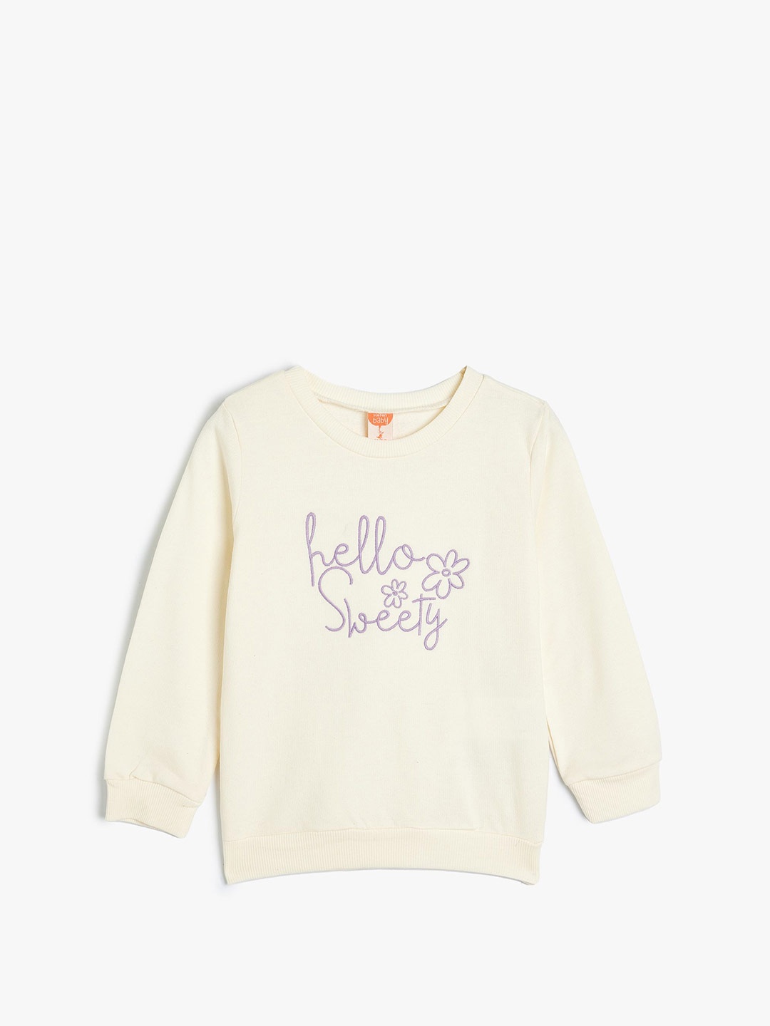 

Koton Girls Typography Printed Sweatshirt, Beige