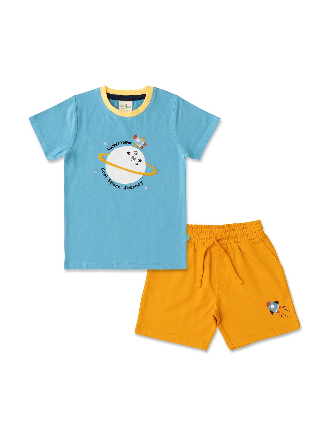 

JusCubs Boys Printed T-shirt with Shorts, Blue