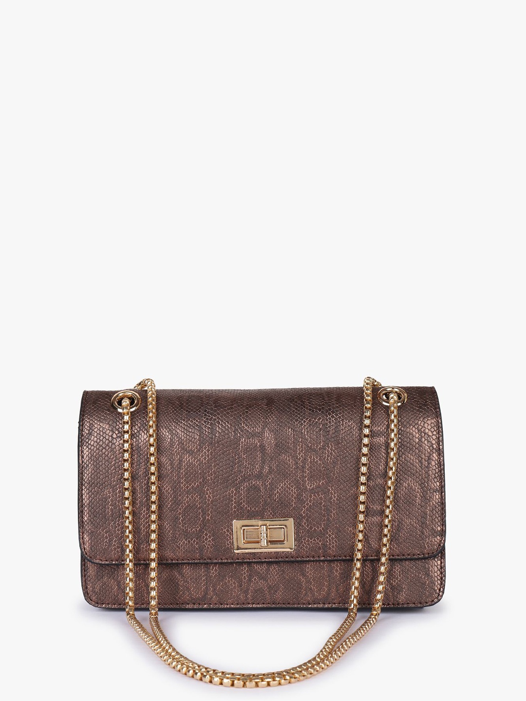 

Carlton London Bucket Sling Bag with Quilted, Coffee brown