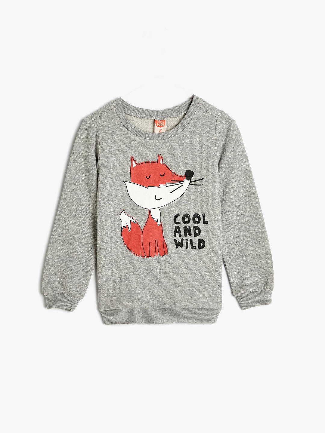 

Koton Boys Graphic Printed Sweatshirt, Grey