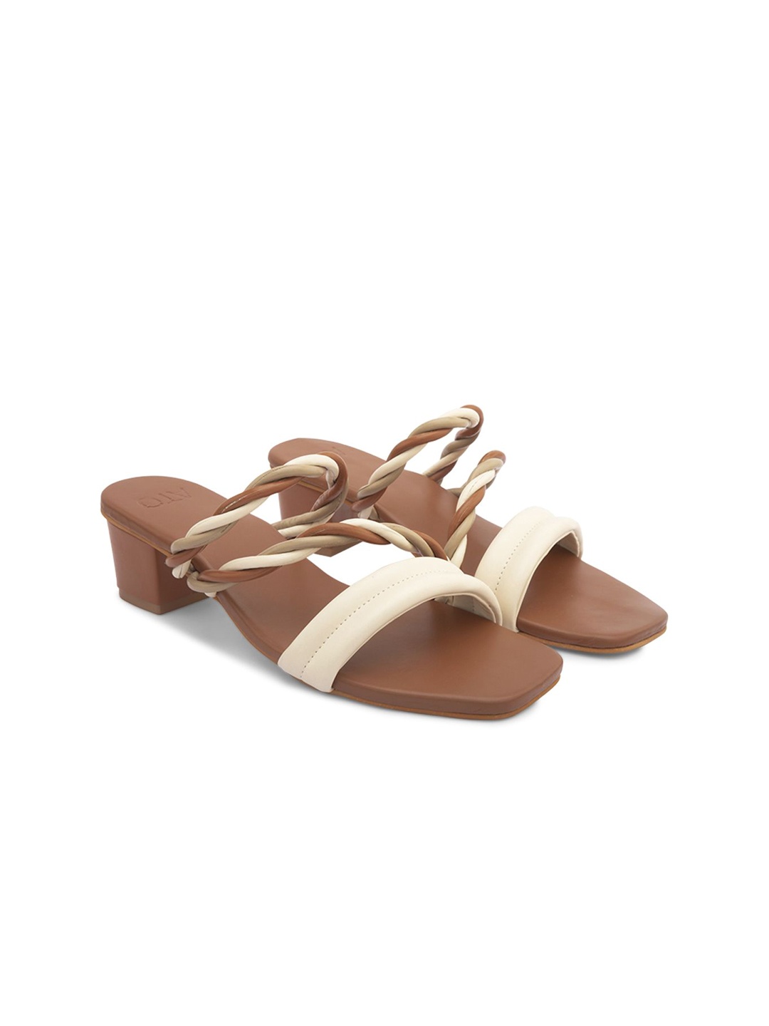 

ALL TABS OPEN PU Block Mules with Bows, Beige