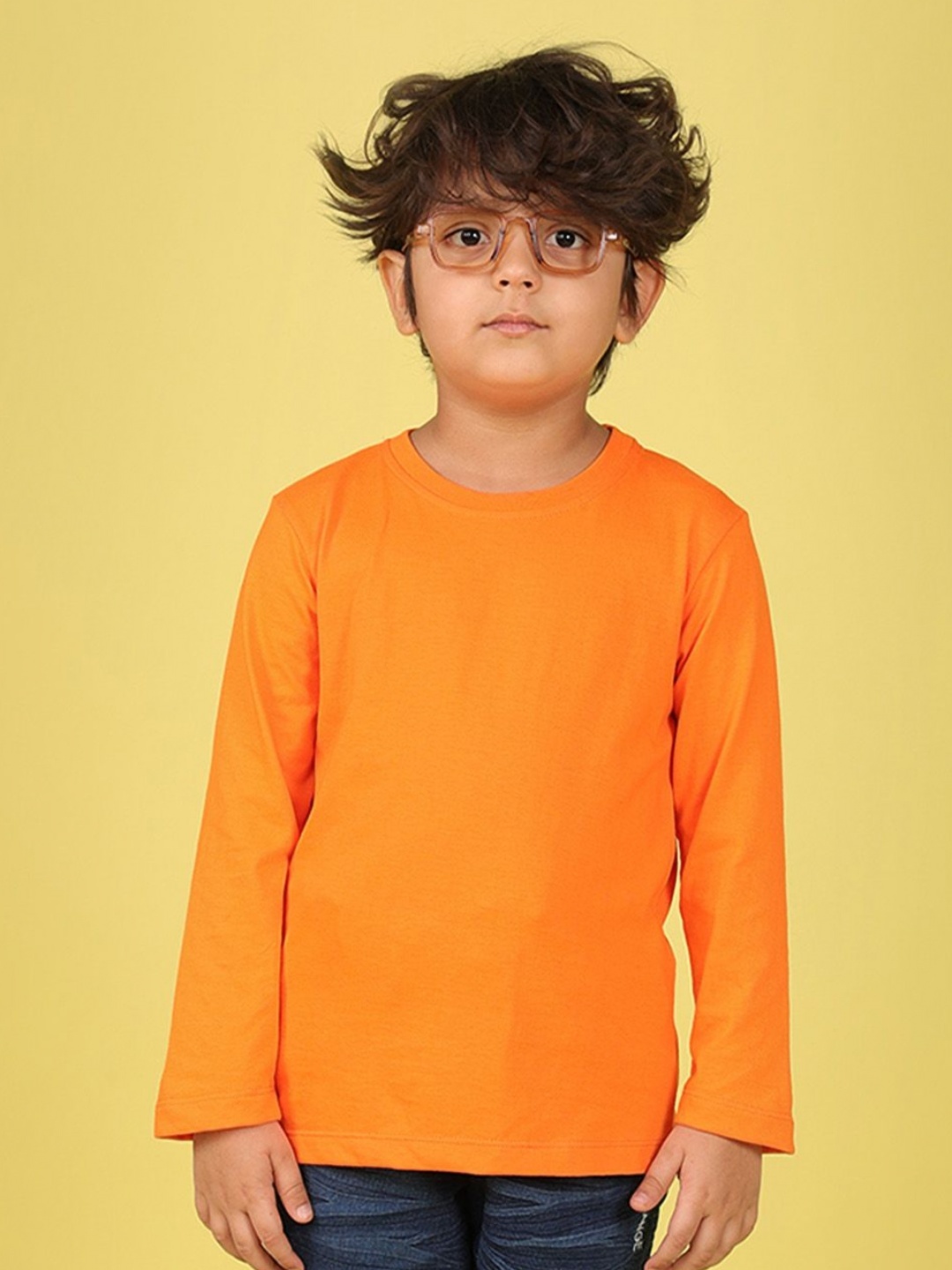 

NUSYL Boys Raw Edge T-shirt, Orange