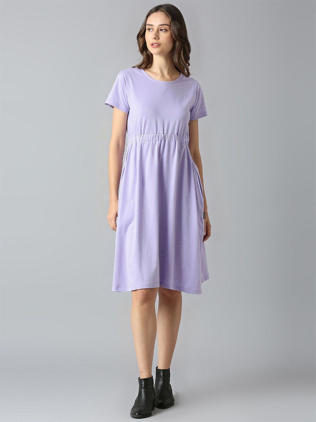 

Dream of Glory Inc Striped Fit & Flare Dress, Lavender