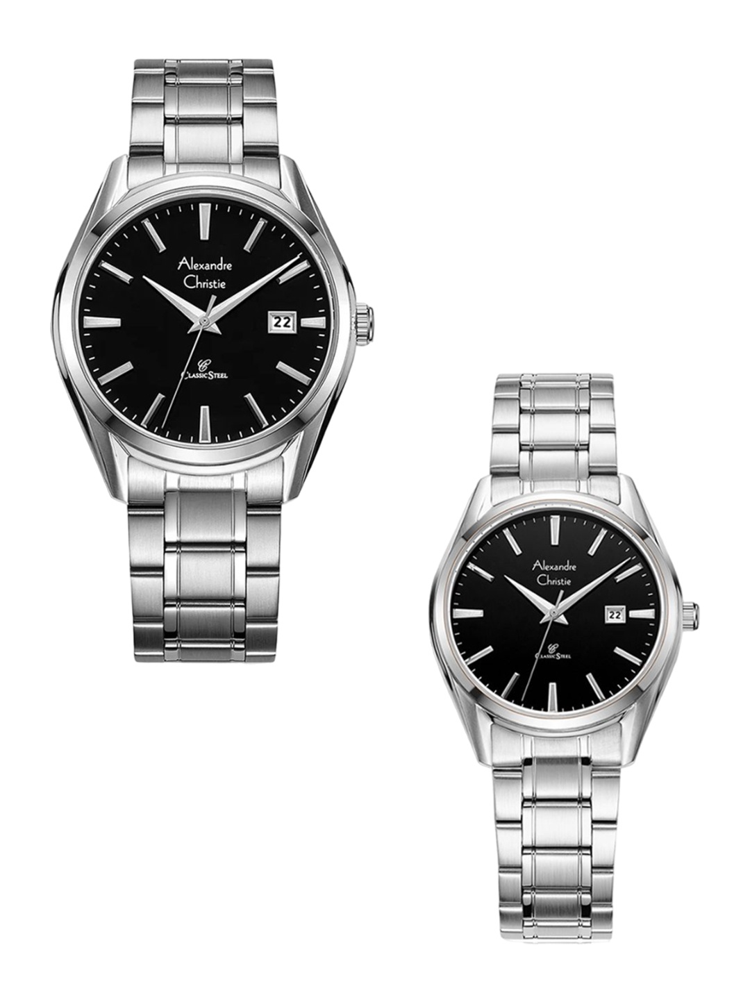 

Alexandre Christie Men Dial & Stainless Steel Bracelet Style Straps Analogue Watch 8681MDLDSSBA, Silver