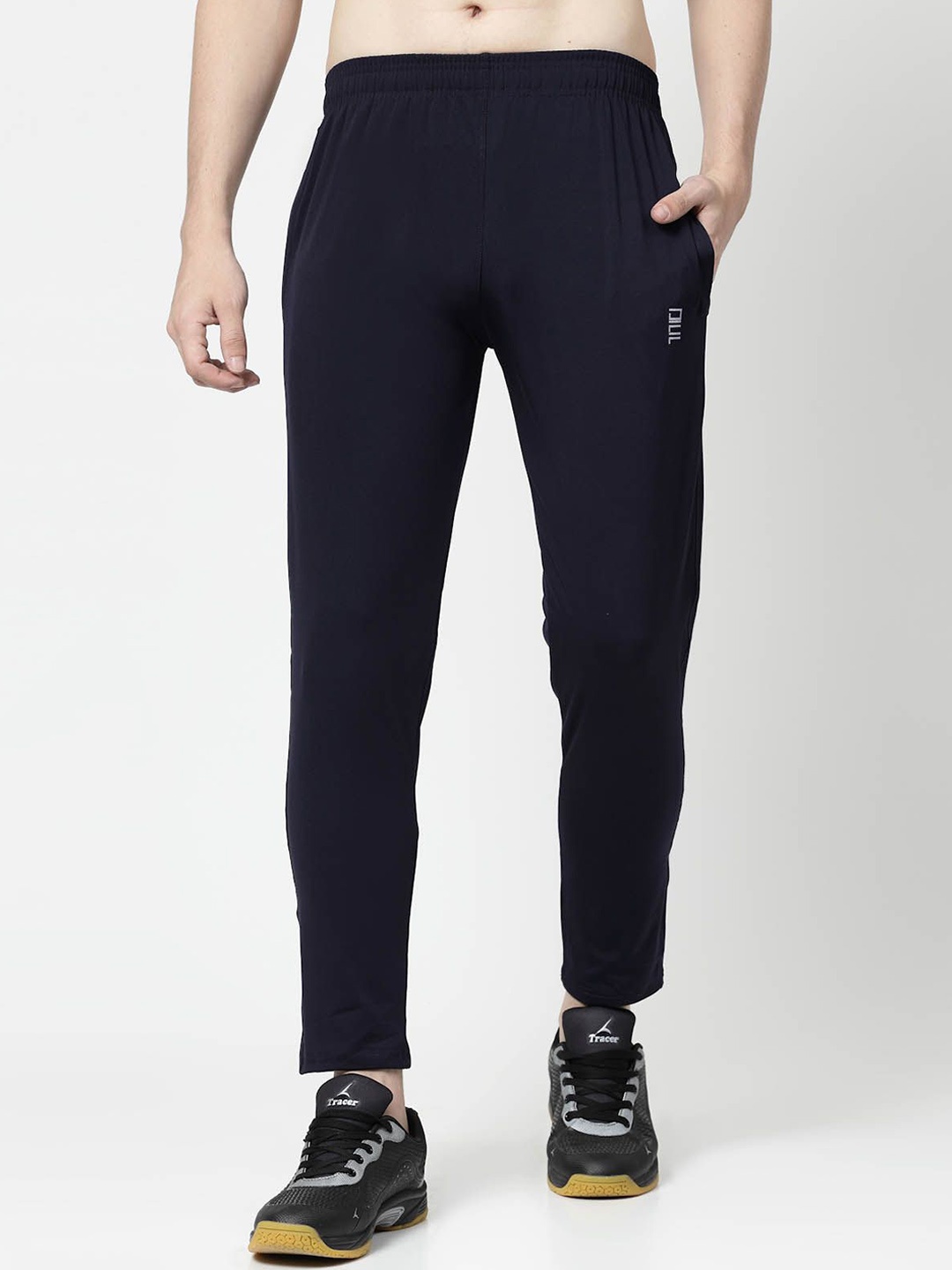 

DAFABFIT Men Slim Fit Track Pants, Navy blue