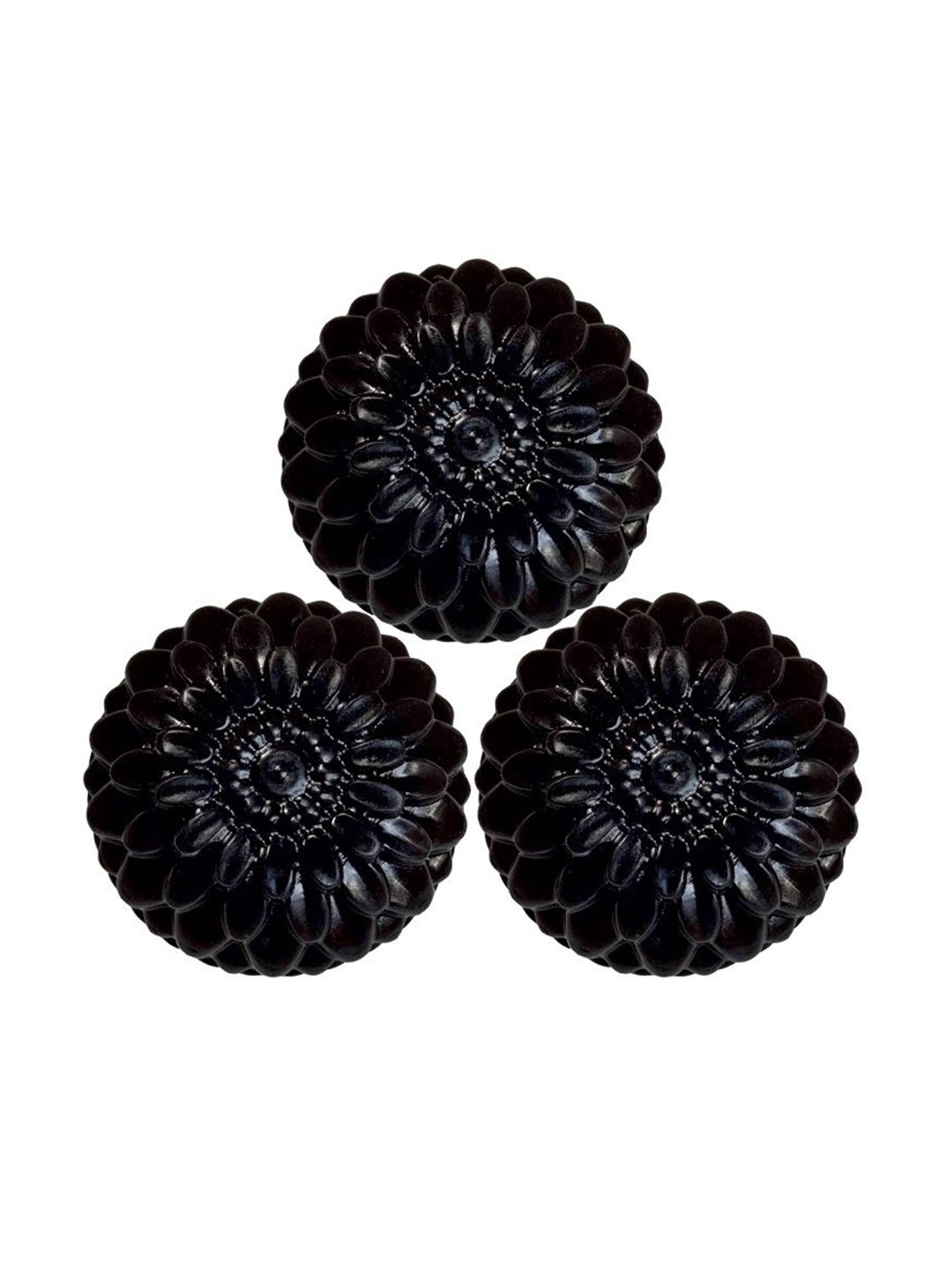 

ELIBLISS Set Of 3 Activated Charcoal Soap With Mint Oil - 100g Each, Black