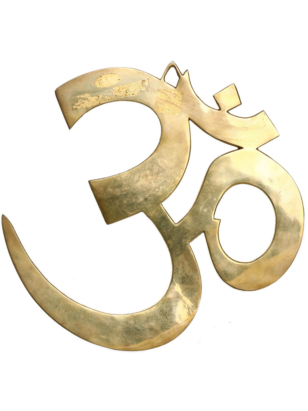 

Exotic India 11" OM Brass Wall Hanging, Gold