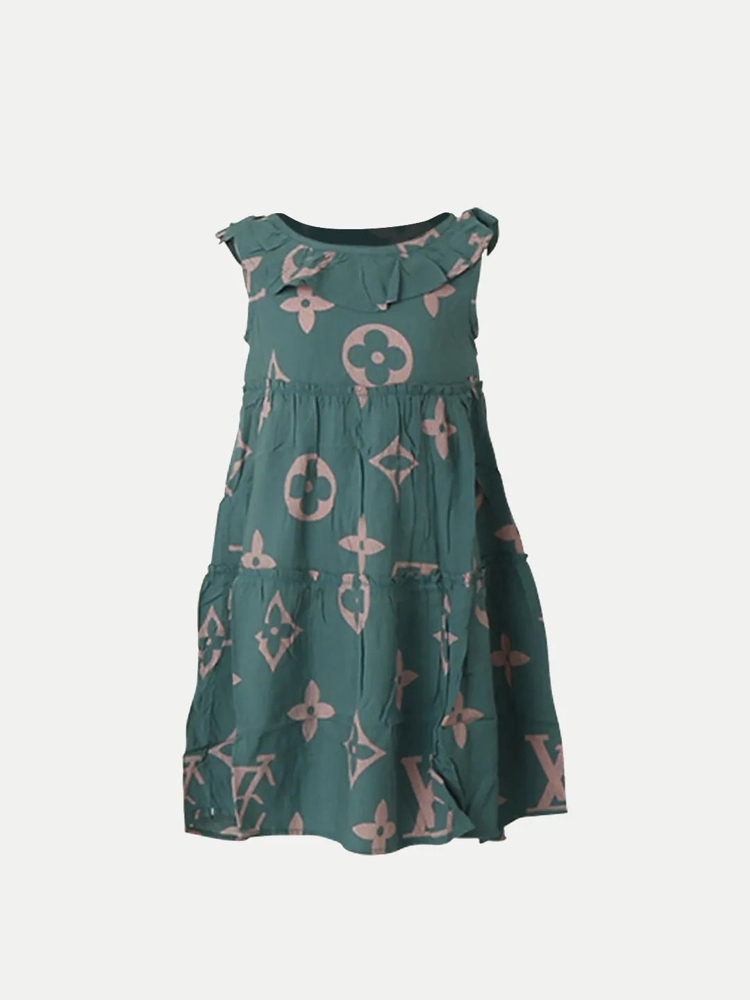 

BAESD Girls Floral Print A-Line Dress, Grey