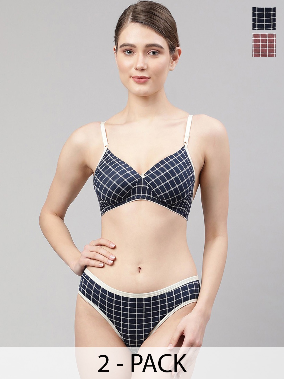 

AROUSY Pack Of 2 Lingerie Set B_Beri Set2, Blue