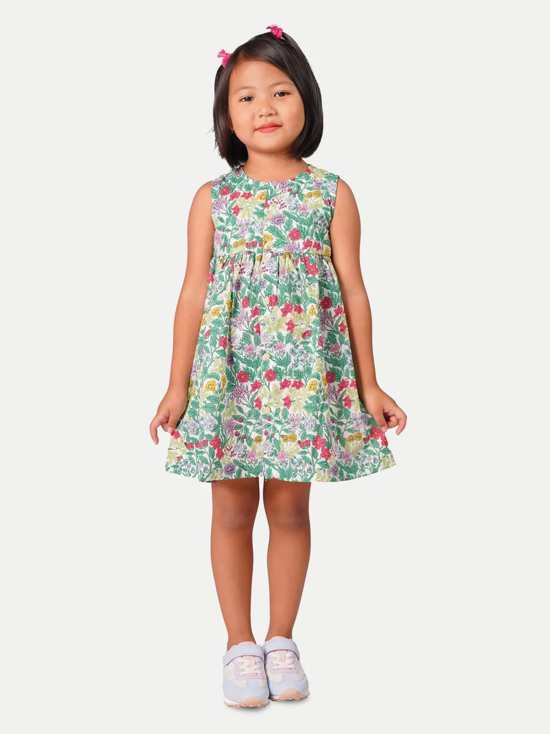 

BAESD Floral Print Fit & Flare Dress, Green