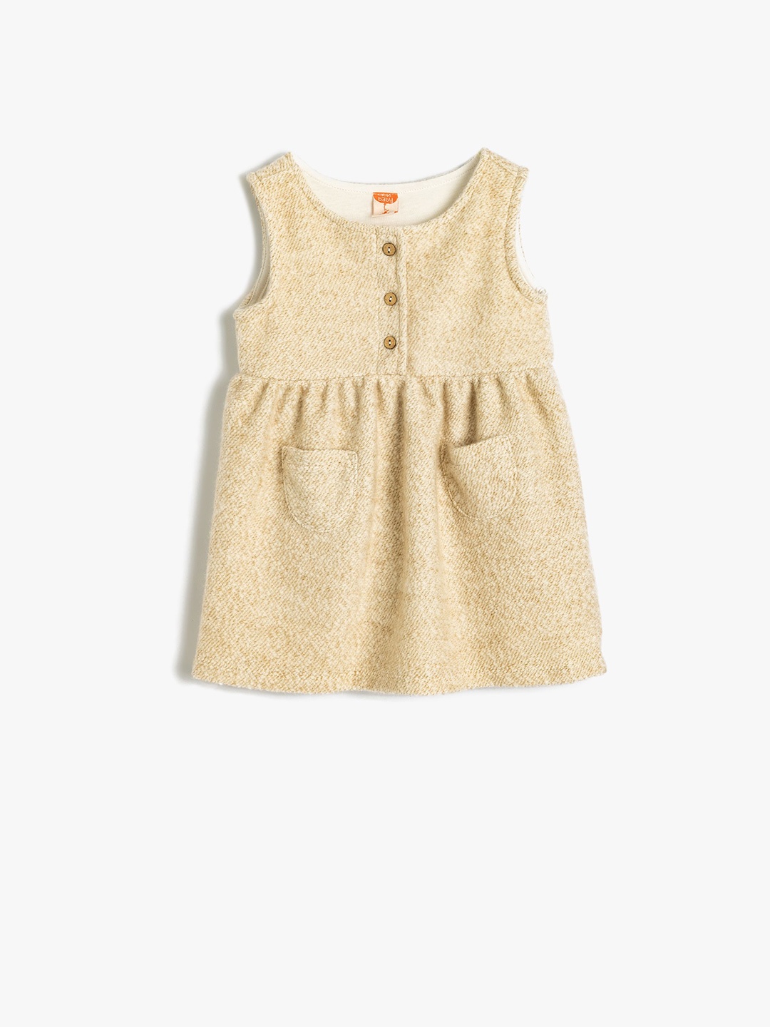 

Koton Girls Cotton A-Line Dress, Beige