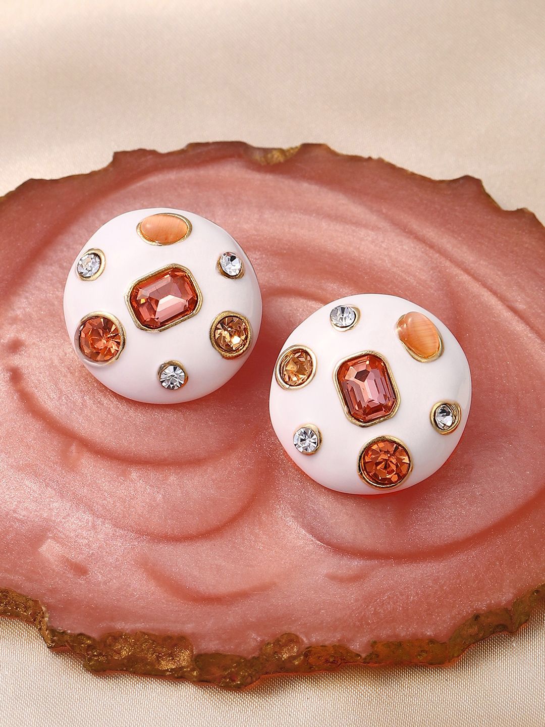 

SOHI Contemporary Studs Earrings, Multi