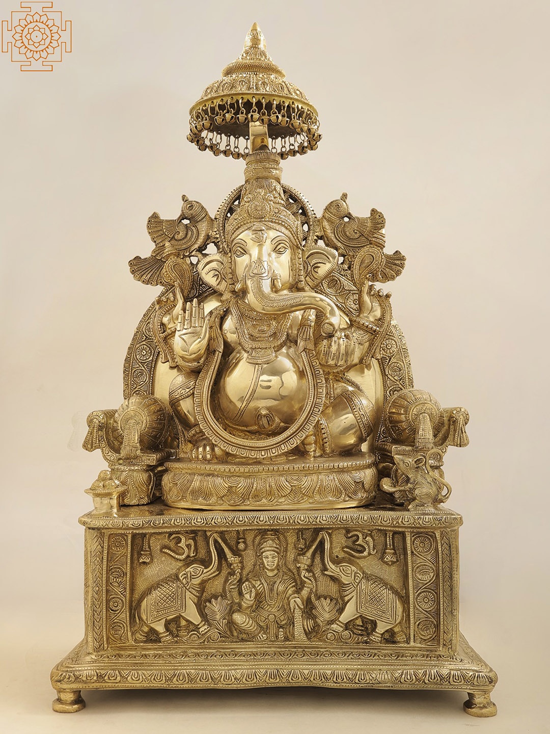 

Exotic India Gold-Toned Lord Ganesha Religious Idol Showpiece