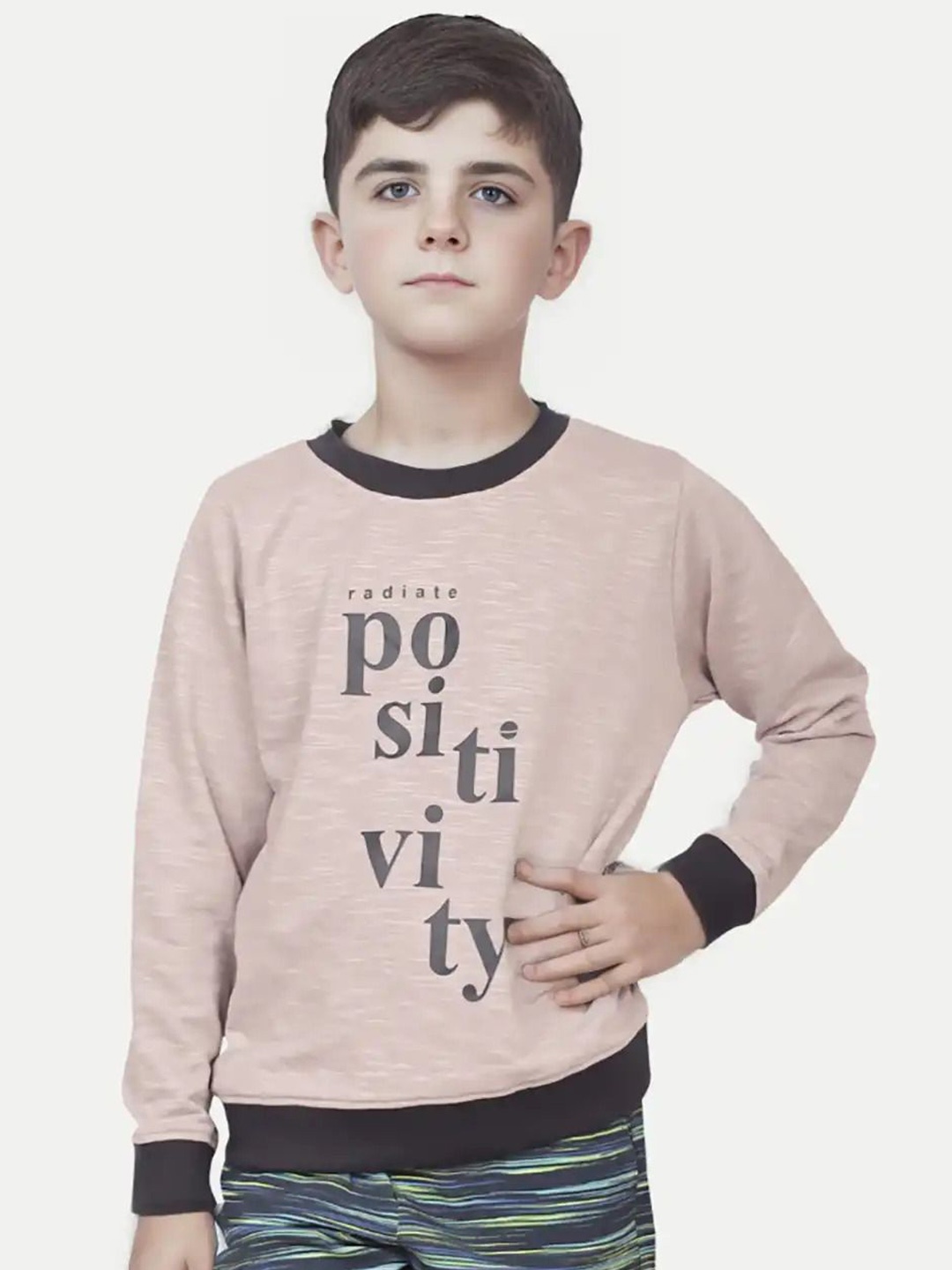 

BAESD Boys Printed Sweatshirt, Beige