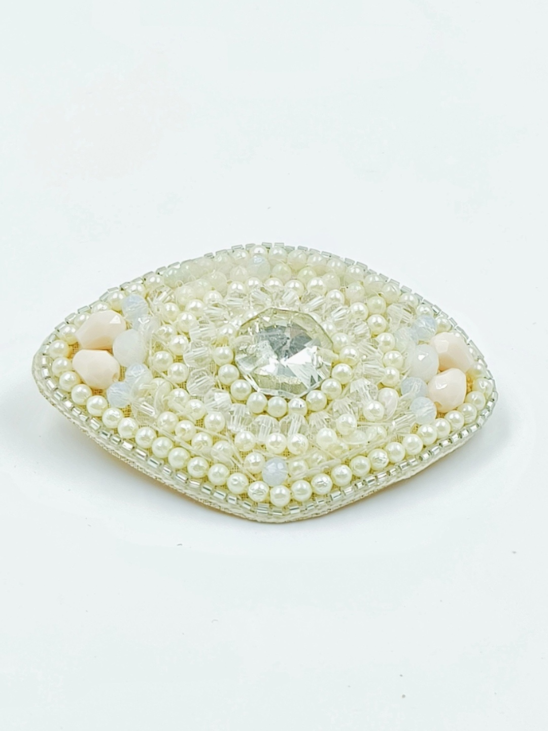 

Choko Girls Embellished French Barrette, Off white