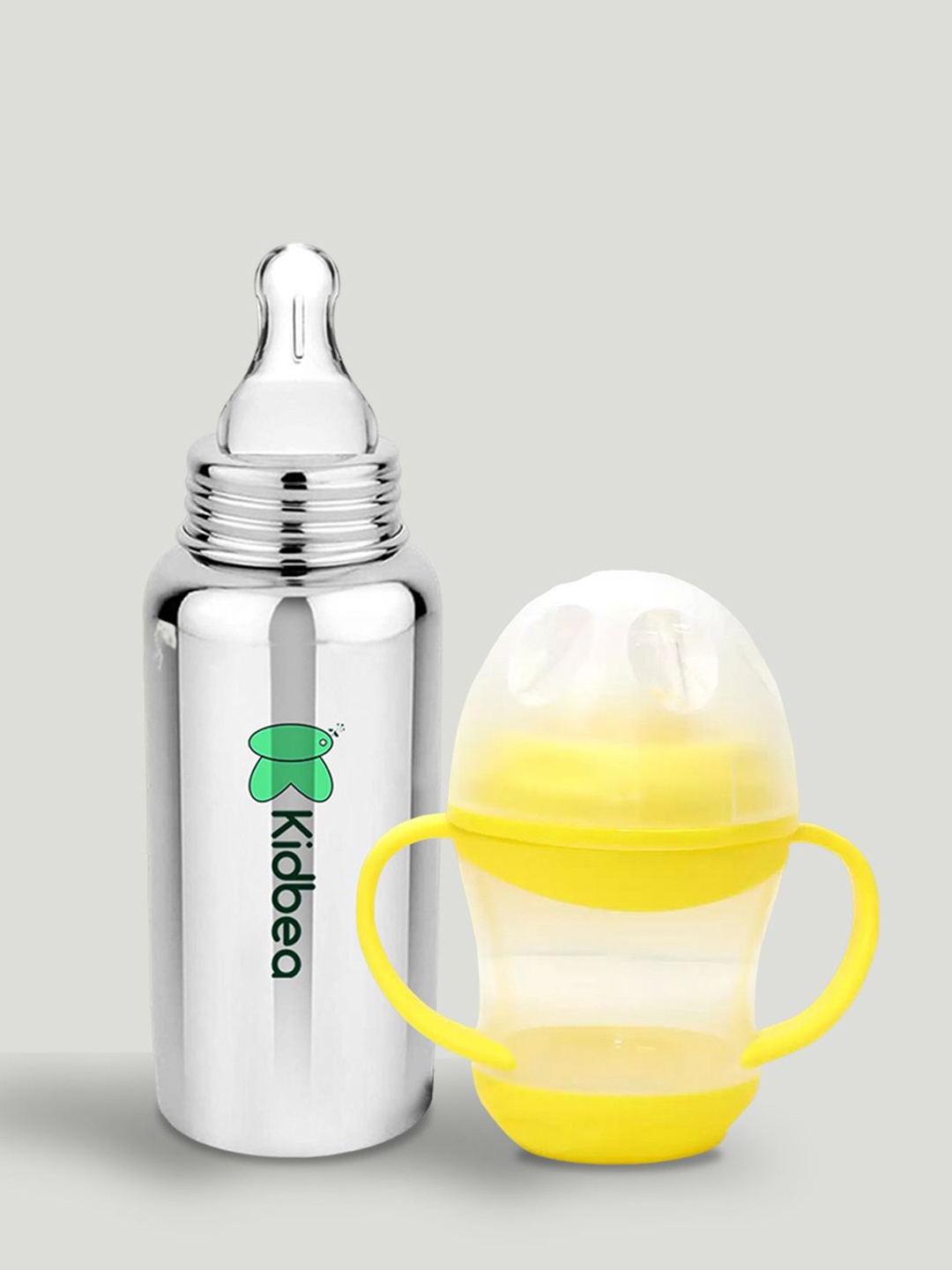 

Kidbea 2 Pcs Yellow Leak Proof Feeding Bottles