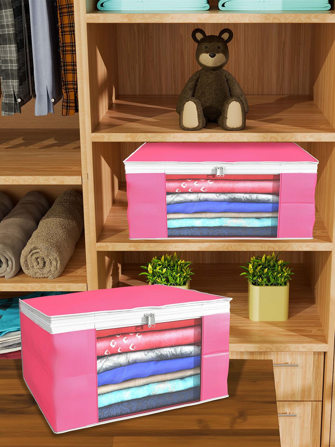 

Kuber Industries Pink Set of 24 Regular Drawer Organiser Organisers
