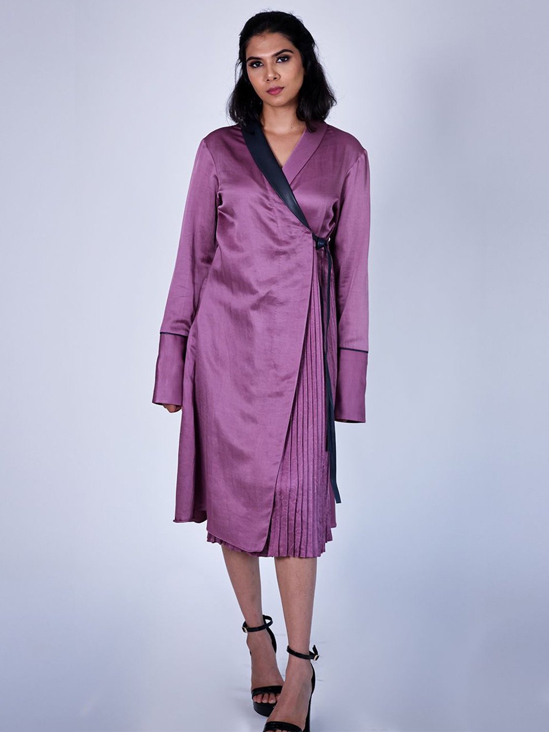 

Arya Giri Satin Midi Dress, Purple