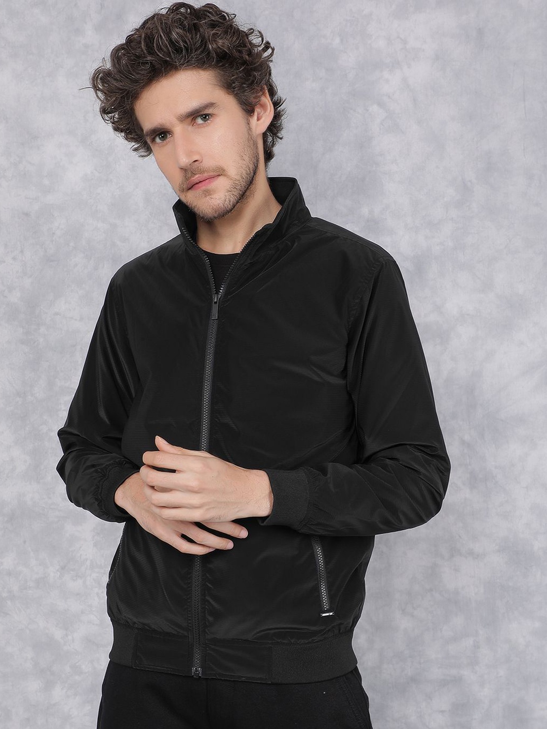 

Crimsoune Club Men Lightweight Bomber Jacket, Black