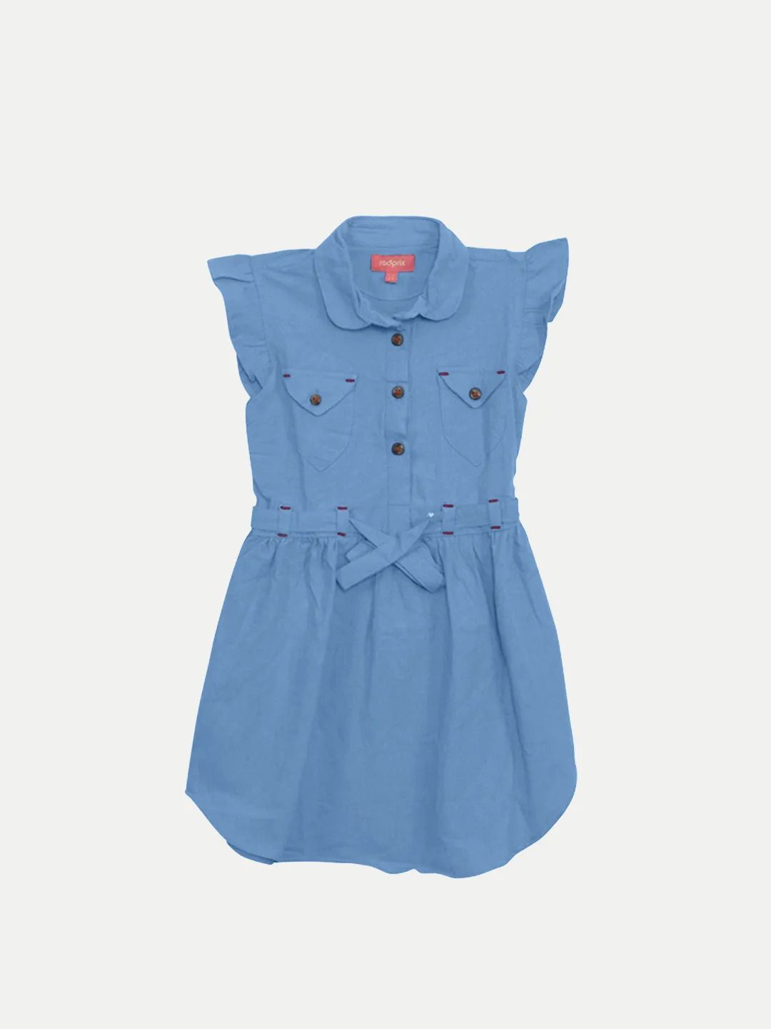 

BAESD Peter Pan Collar Flutter Sleeve Fit & Flare Dress, Blue