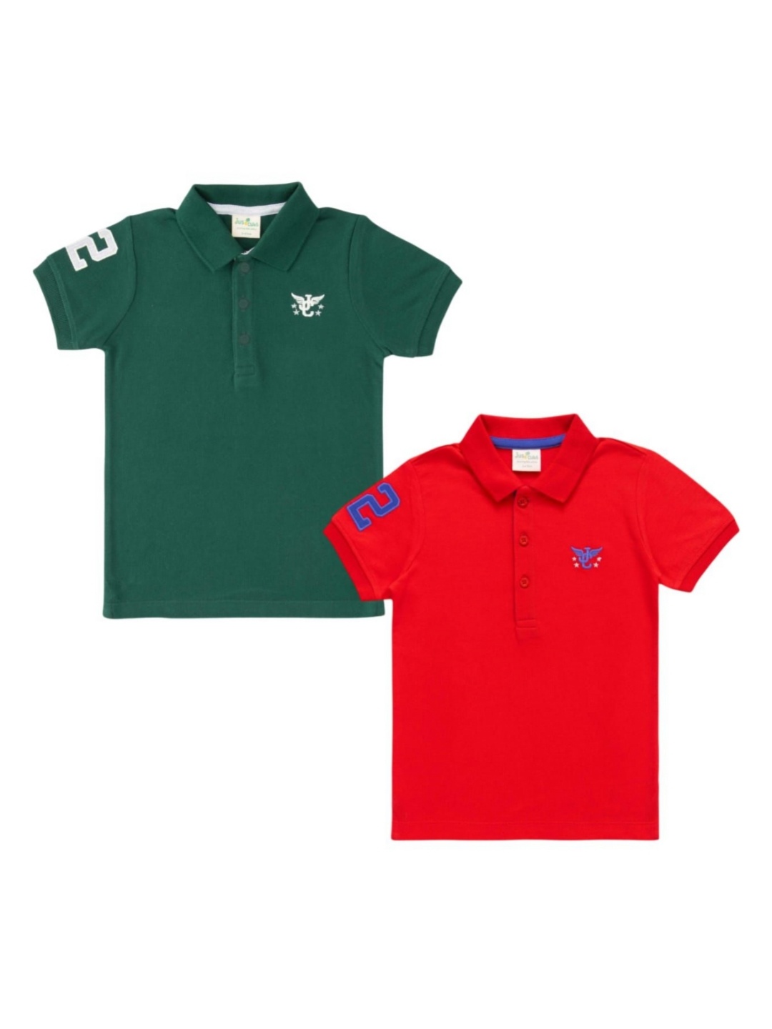 

JusCubs Boys 2 Polo Collar Applique T-shirt, Multi