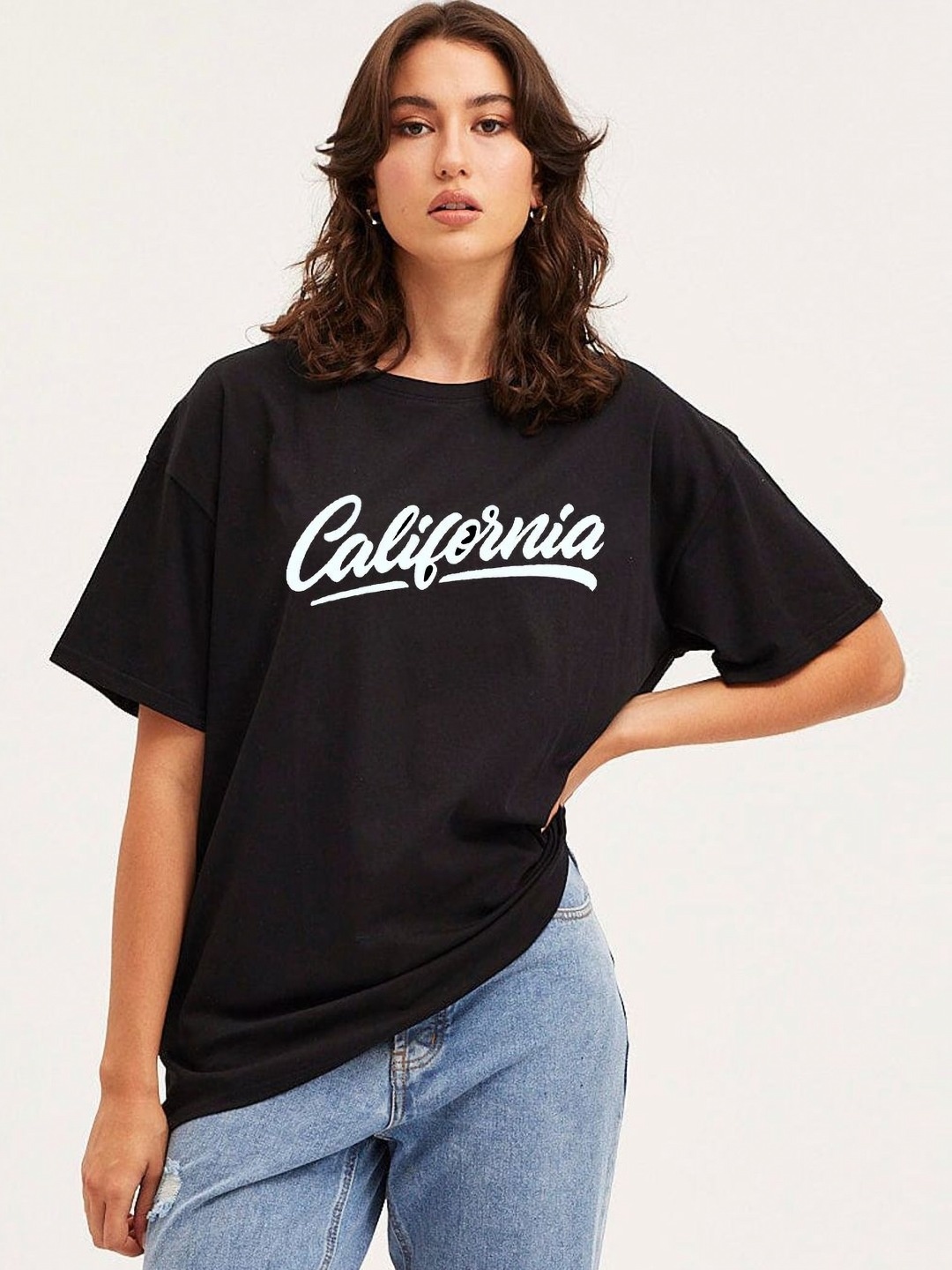 

CLAFOUTIS Women Typography Extended Sleeves T-shirt, Black