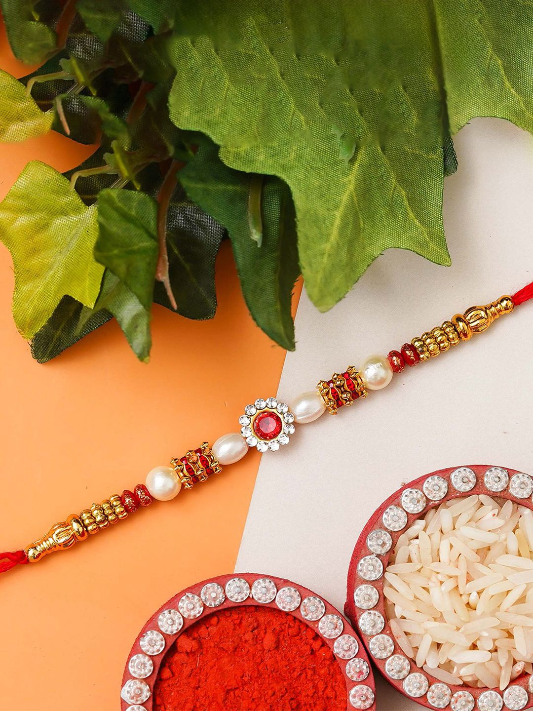 

eCraftIndia Thread Rakhi, White