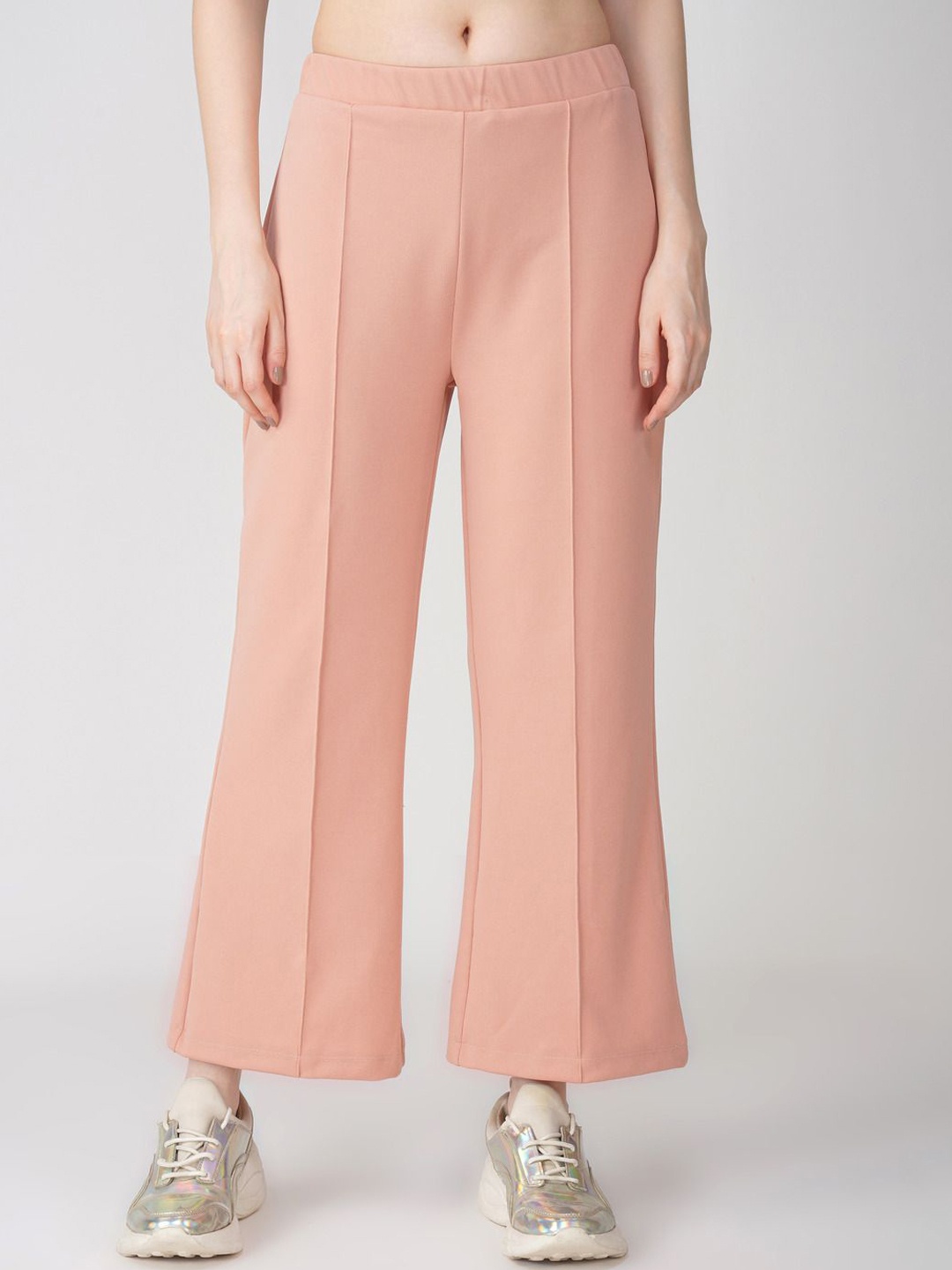 

Street22 Women Solid Relaxed High-Rise Casual Trousers, Orange