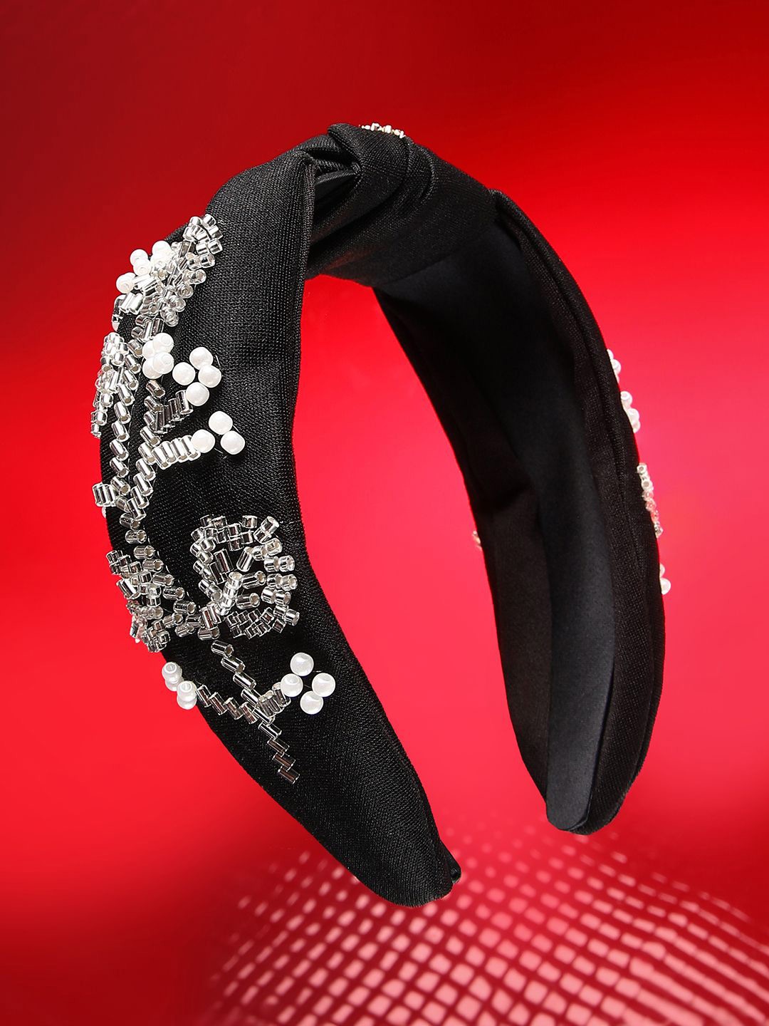 

SOHI Women Embellished Hairband, Black