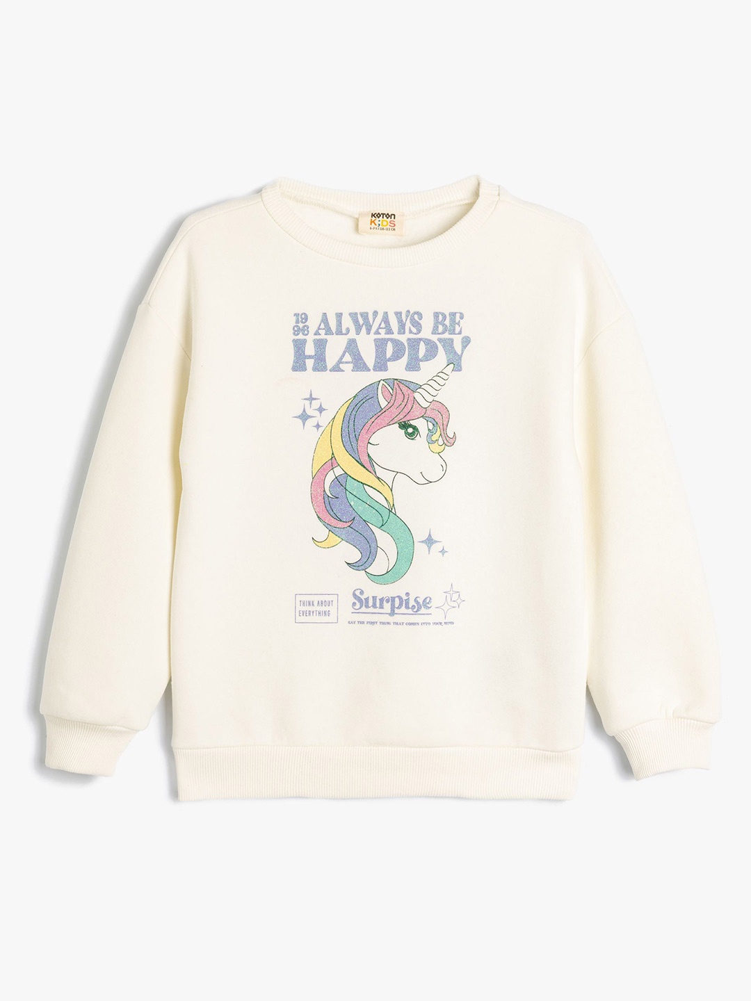 

Koton Girls Graphic Printed Sweatshirt, Beige