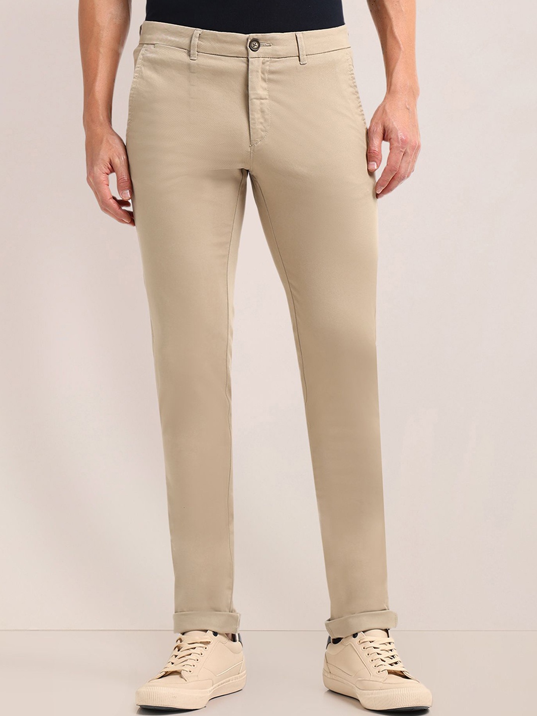 

U.S. Polo Assn. Men Classic Slim Fit Chinos Trousers, Beige