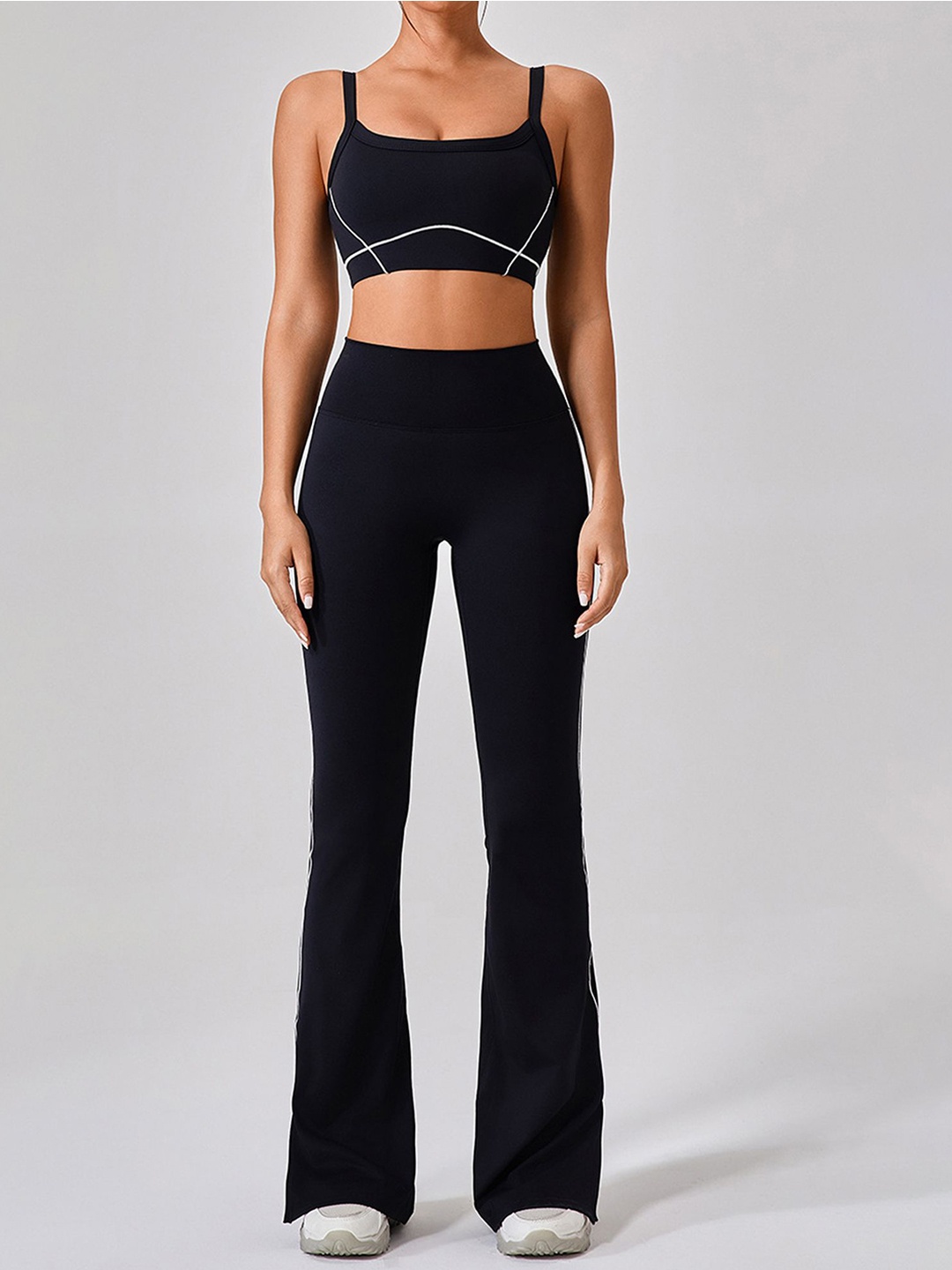 

LULU & SKY Women Boot Cut-Fit Track Pant, Black