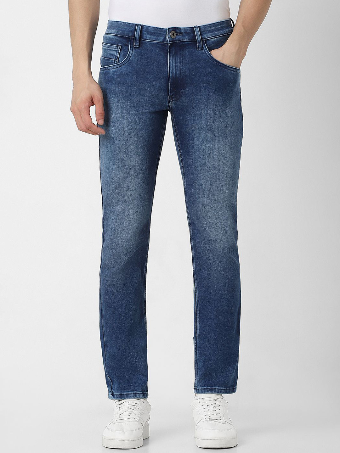

VAN HEUSEN DENIM LABS Men Slim Fit Heavy Fade Jeans, Blue