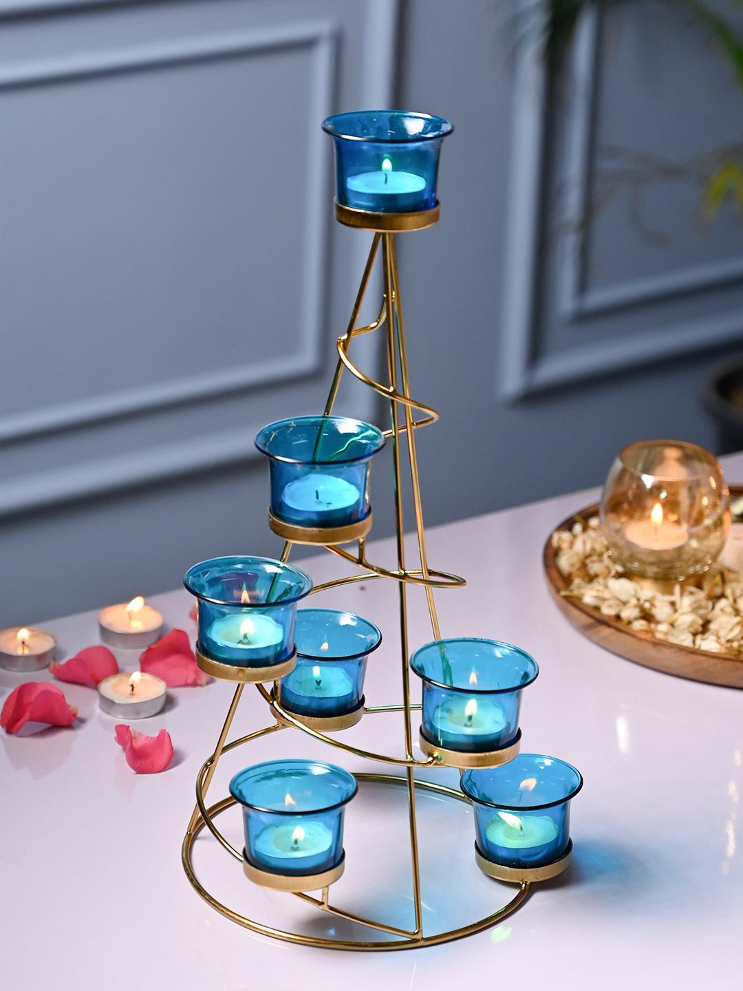 

MARKET99 Blue Candle Holder