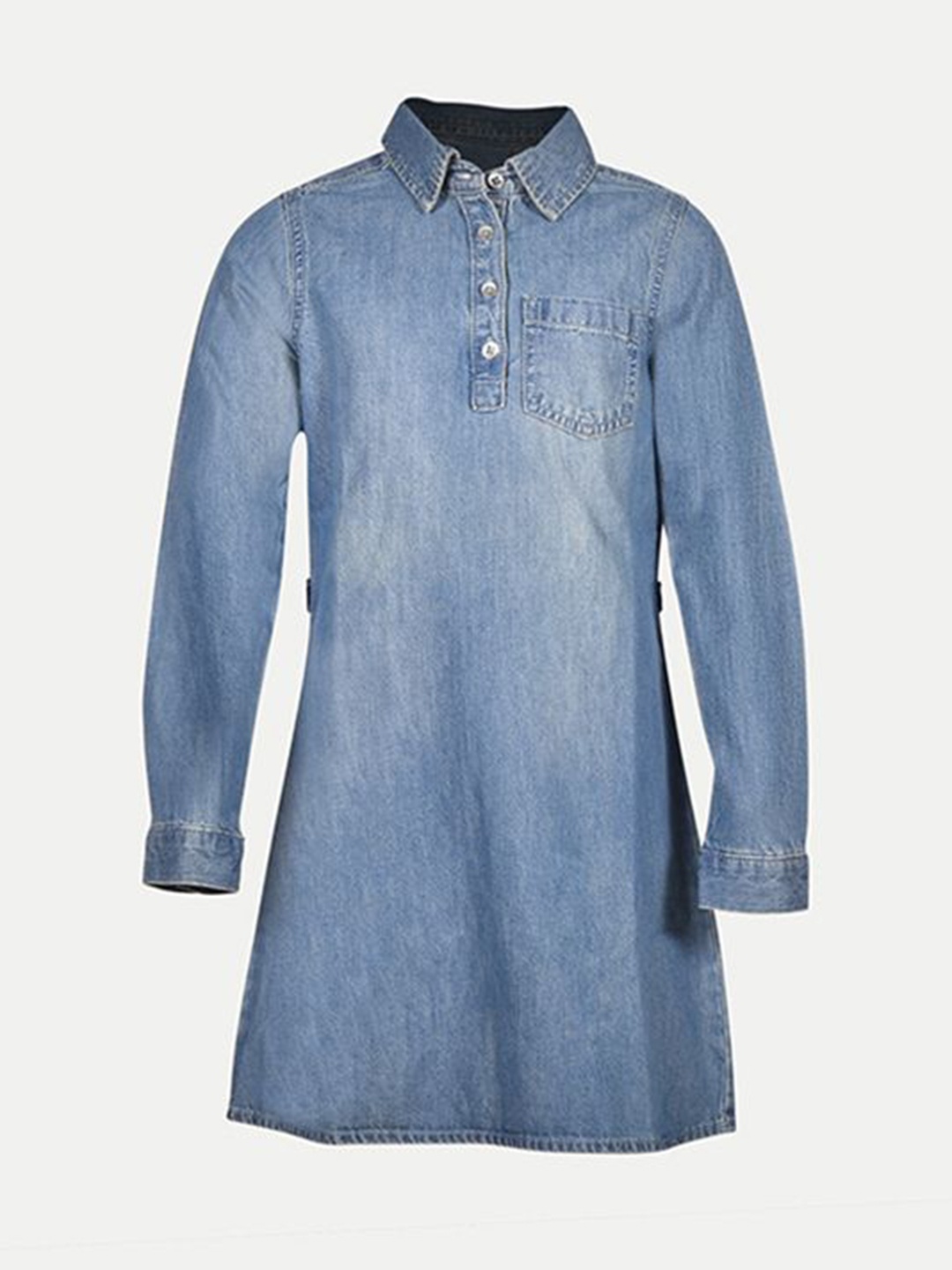 

BAESD Solid A-Line Dress, Blue