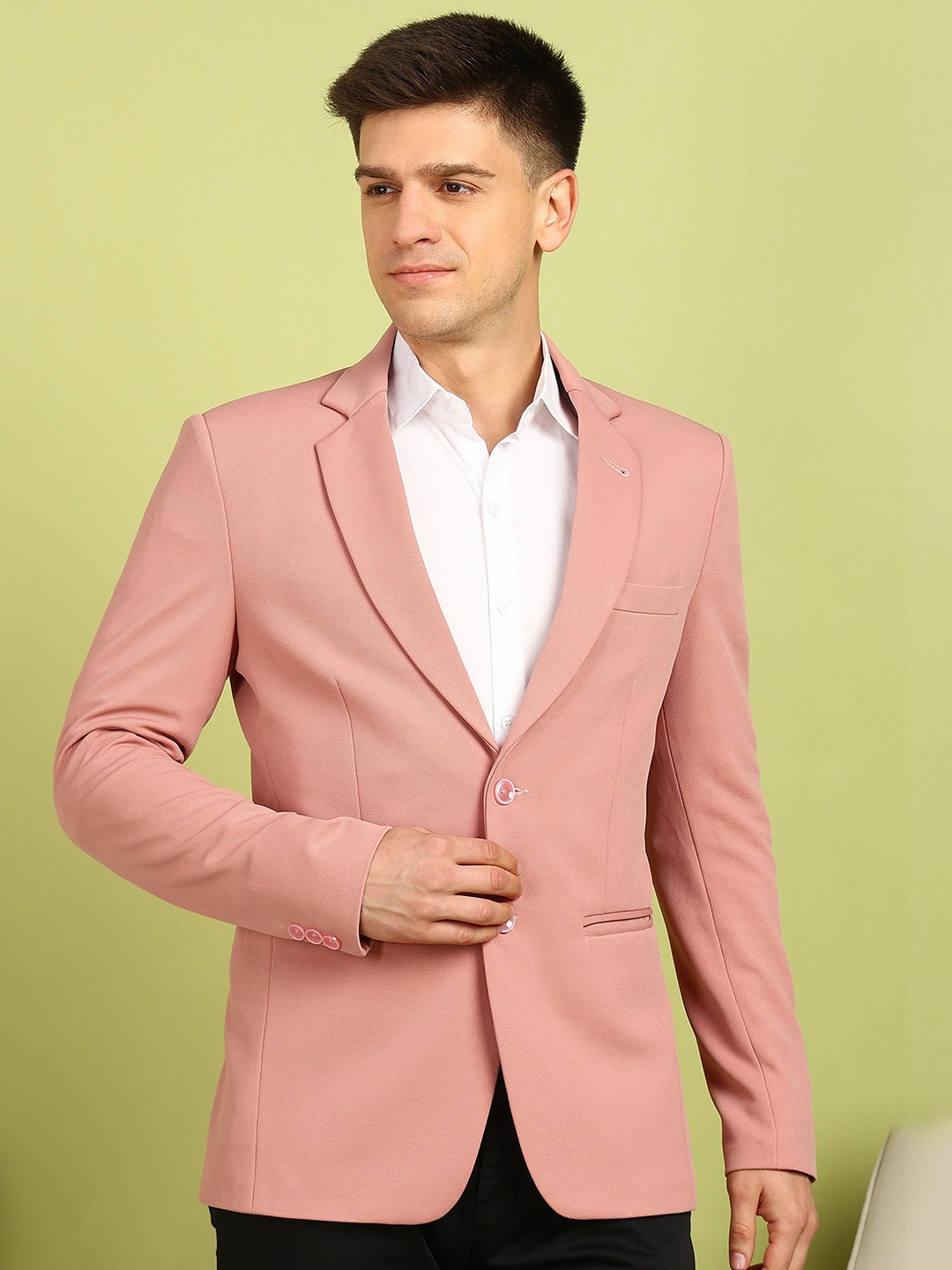 

FUBAR Slim-Fit Single-Breasted Blazer, Orange
