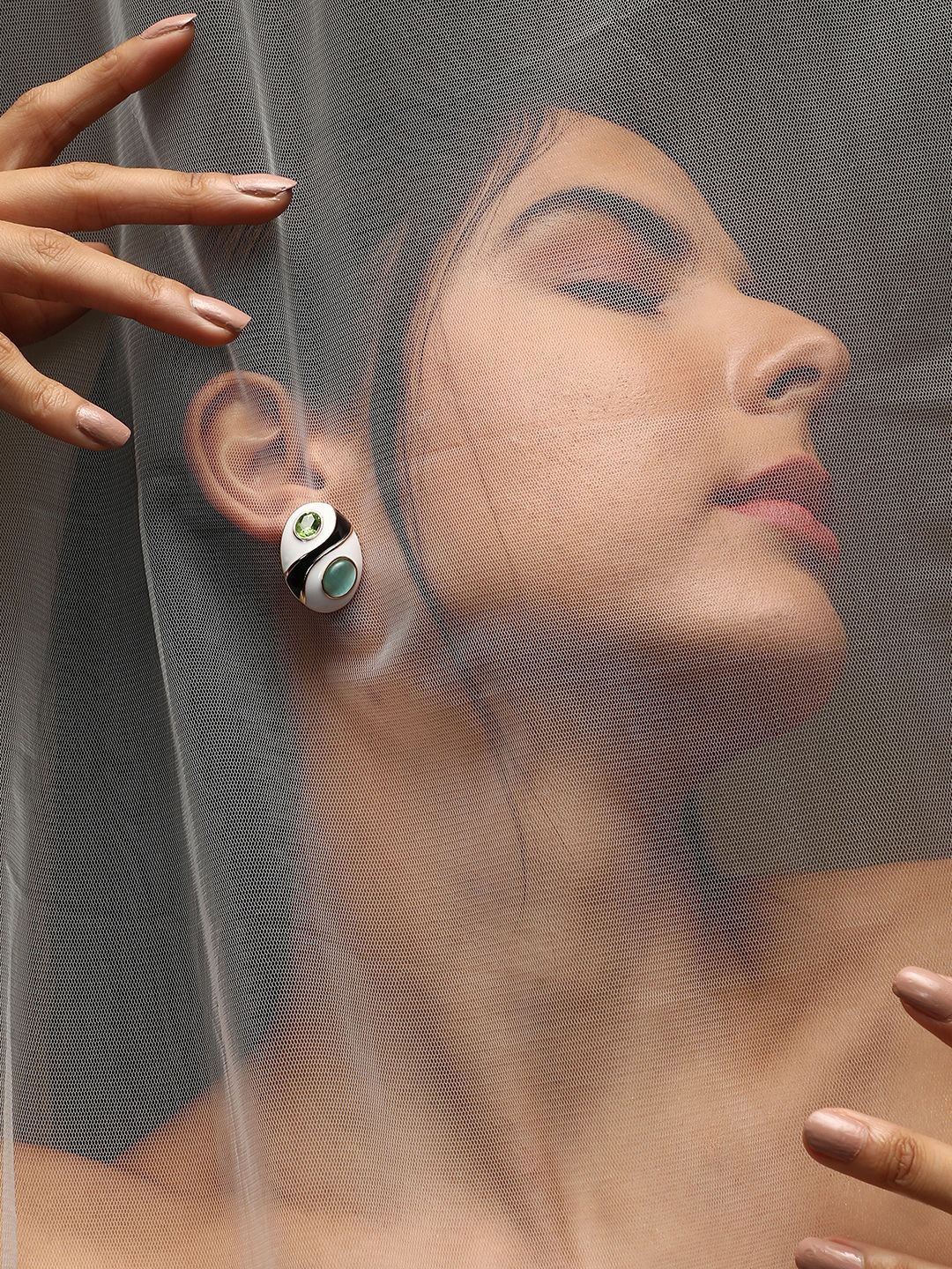 

SOHI Contemporary Studs Earrings, Multi