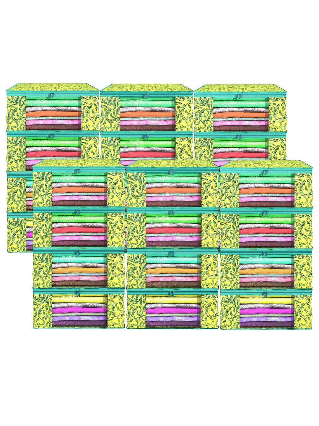 

Kuber Industries Green Set of 24 Regular Drawer Organiser Organisers