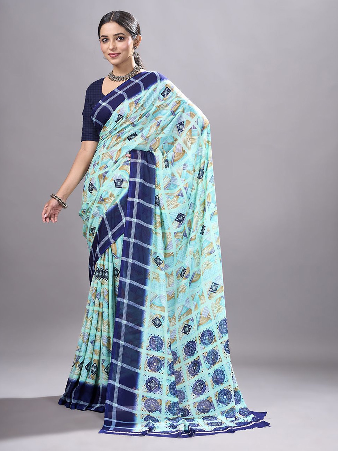 

NIRMAL CREATION Saree, Blue