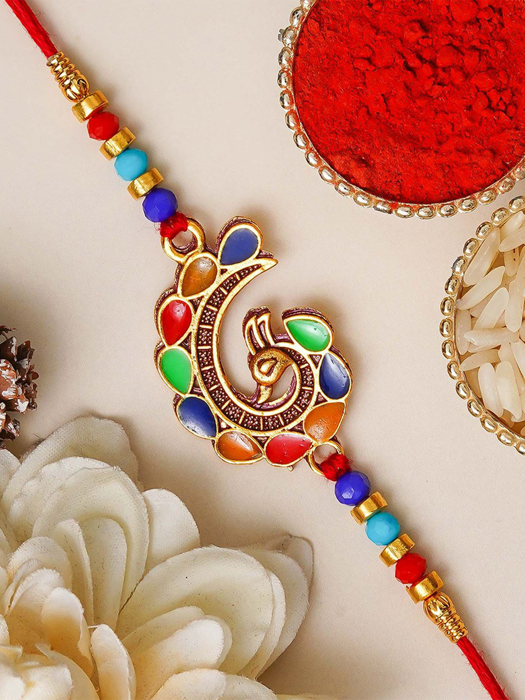 

eCraftIndia Thread Rakhi, Red