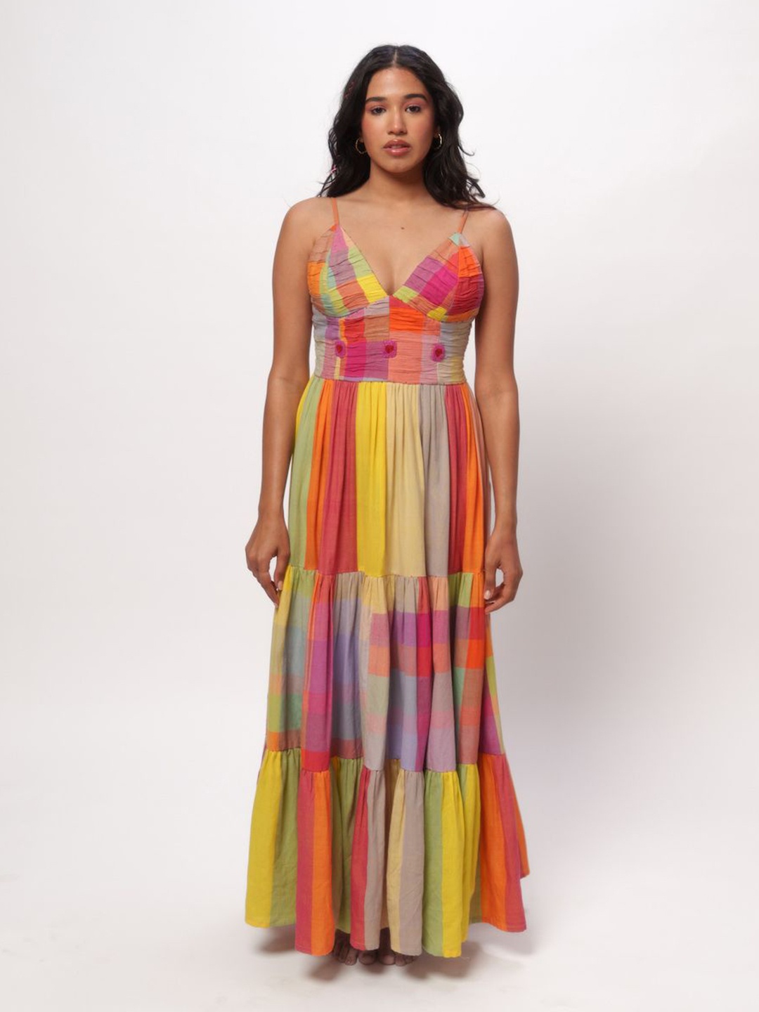 

LABEL SUGAR Tie and Dye Print Maxi Dress, Multi