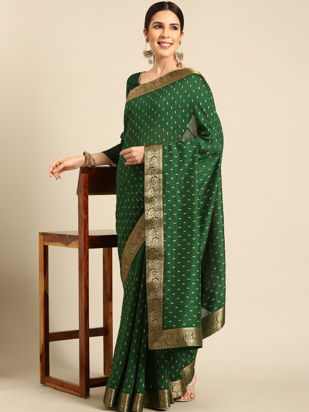 

all about you Floral Saree, Green