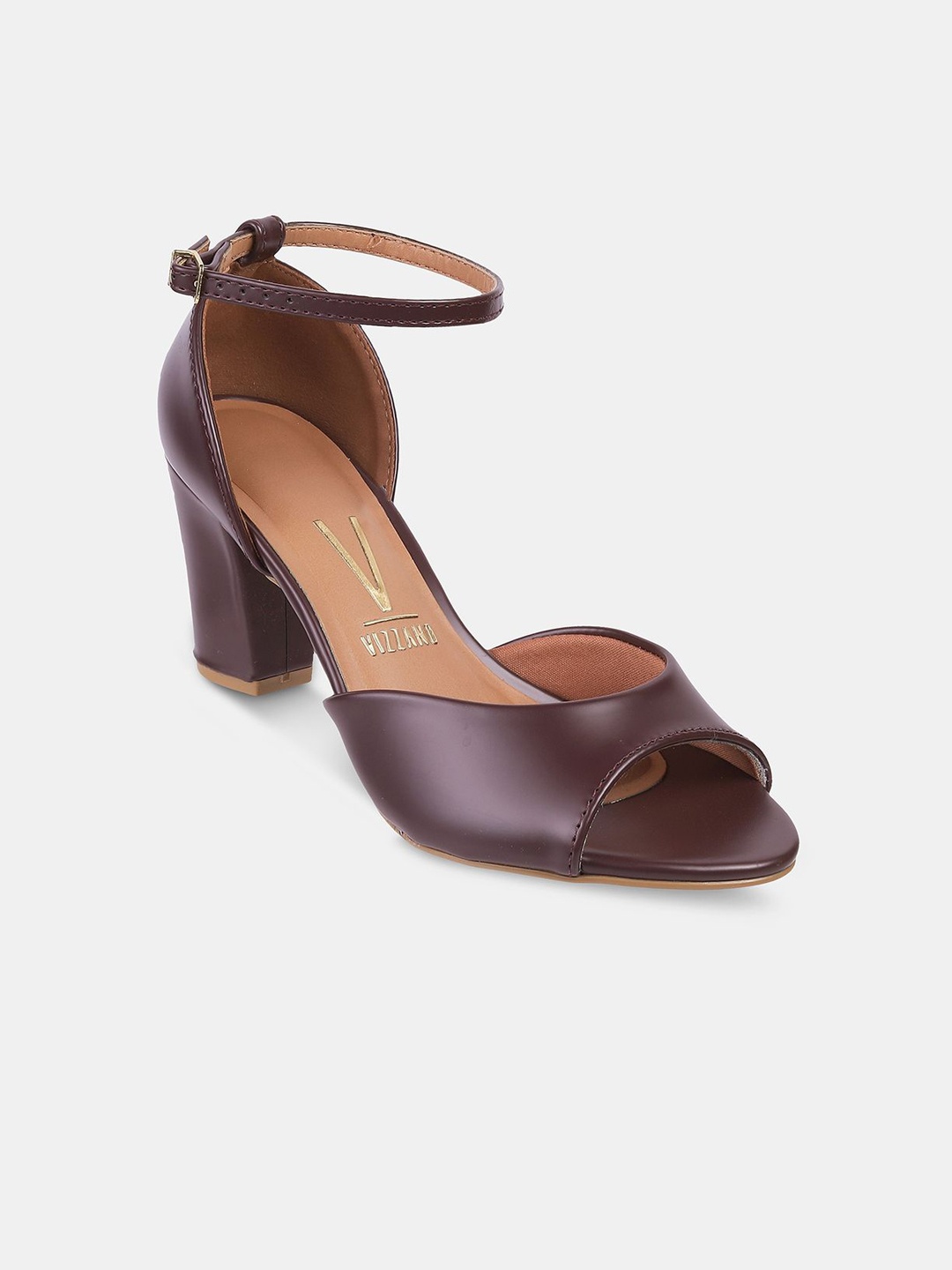 

Vizzano Party Block Peep Toes with Buckles, Burgundy