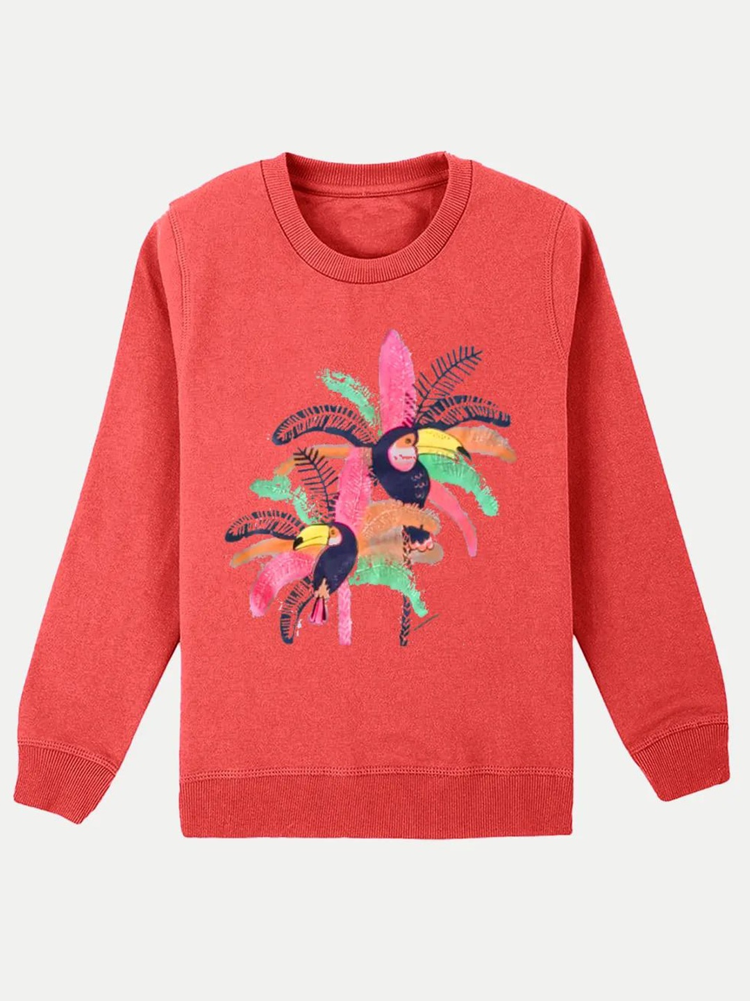

BAESD Girls Floral Printed Sweatshirt, Red