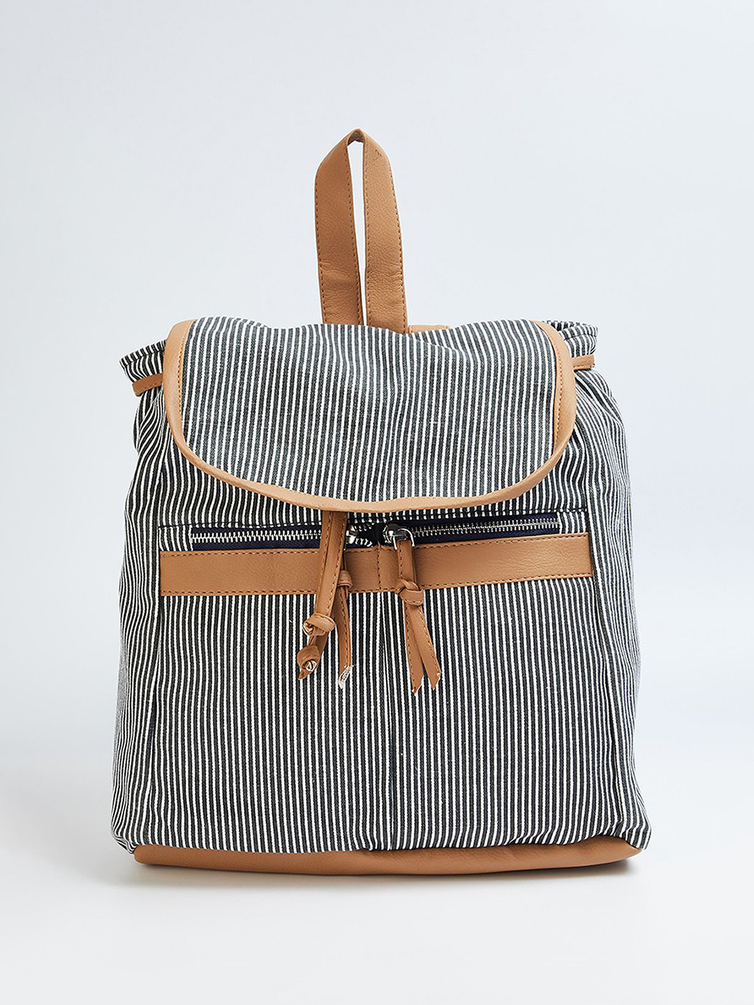 

max Women Striped Backpack, Off white